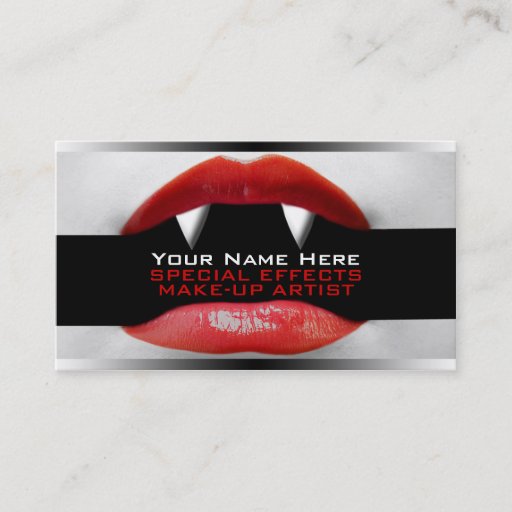 Customizable Business Cards For Special Effects Make-Up Artists