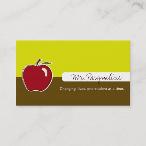 Customizable Business Cards for Teachers