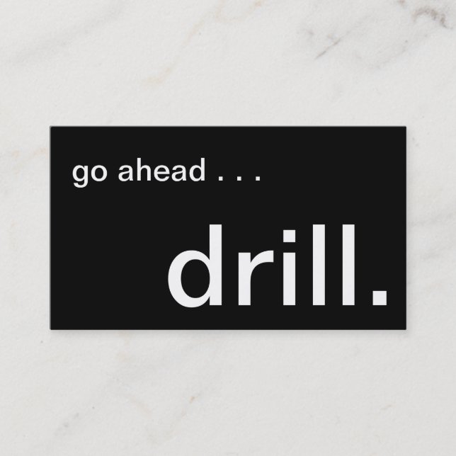 Business Cards for the Oil and Gas Industry (Front)