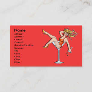 Business Cards - Girl in a Martini, Olivia
