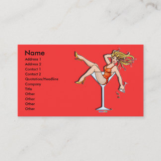 Business Cards - Girl in a Martini, Olivia