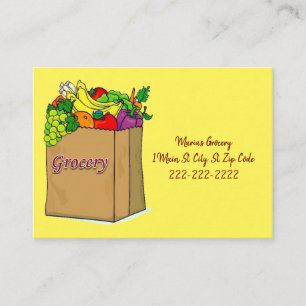 Business Cards, Grocery Business Cards