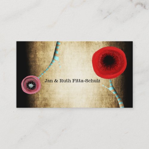 Business Cards Grunge Salon Spa Floral