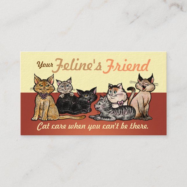 Business Cards Happy Cats Two Sided Customizable (Front)