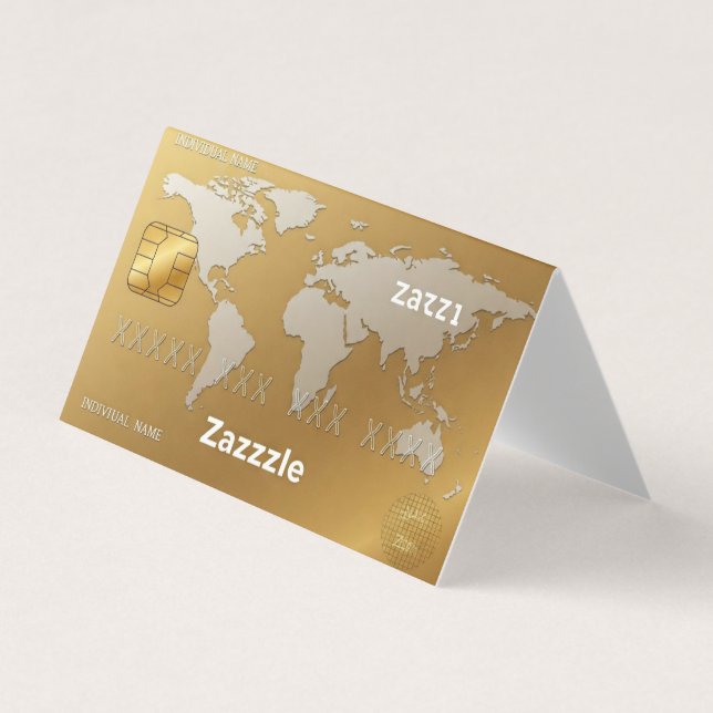 Business Cards Horizontal Gold Premium (Front)