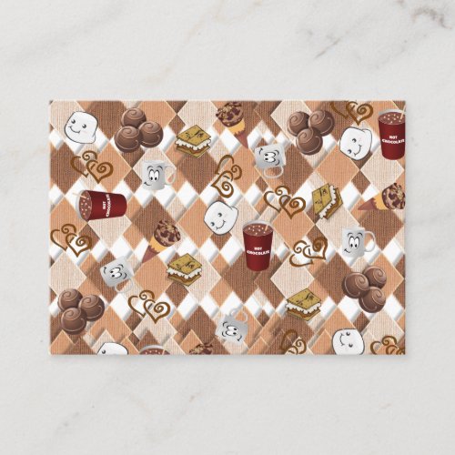 Business Cards Hot Chocolate  Marshmallow Coffee Business Card