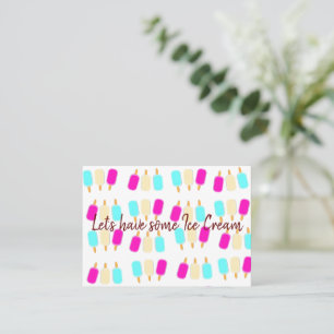 Business Cards, Ice Cream Parlor Card