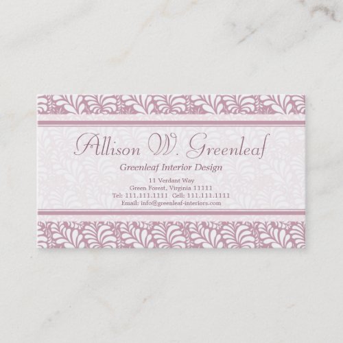 Business Cards Inspired by Arts &amp; Crafts Movement