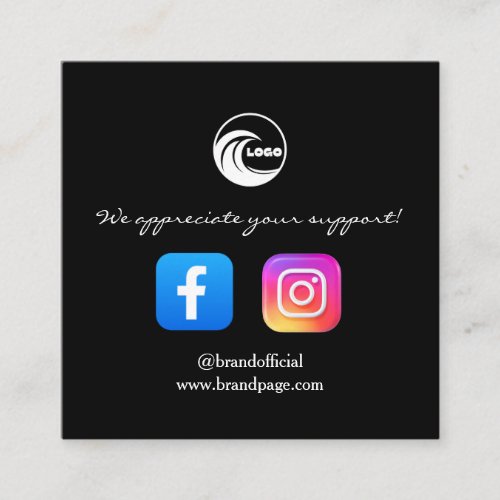 Business Cards Instagram Facebook QR Display