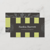 business cards > interior design [lime] (Front/Back)