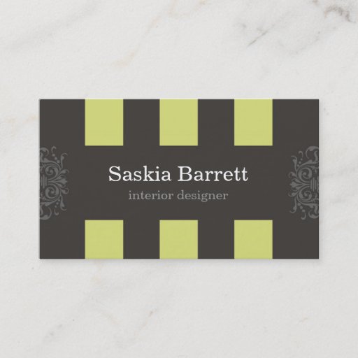 Customizable business cards > interior design [lime]