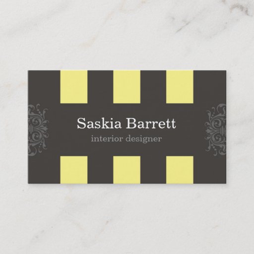 Customizable business cards > interior design [yellow]