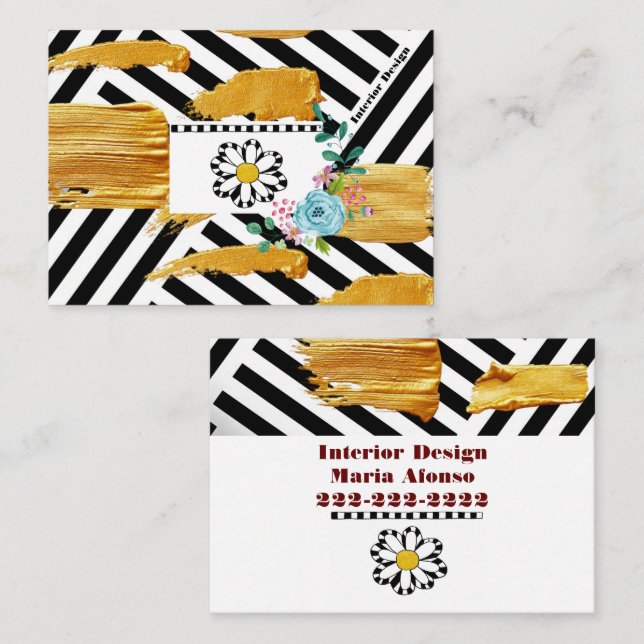 Business Cards, Interior Designs Card (Front/Back)