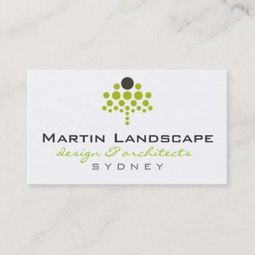 business cards > landscaper  [lime : charcoal]