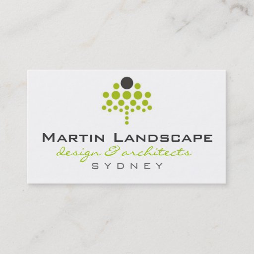 Customizable business cards > landscaper  [lime : charcoal]