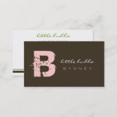 business cards > little bubba  [pink : chocolate] (Front/Back)