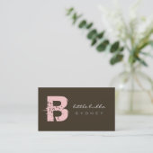 business cards > little bubba  [pink : chocolate] (Standing Front)