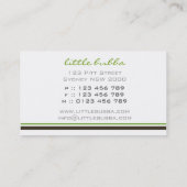 business cards > little bubba  [pink : chocolate] (Back)