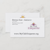 Business Cards- My Club Etiquette Business Card (Front/Back)
