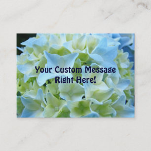 Business Cards Personal Company Blue Hydrangeas