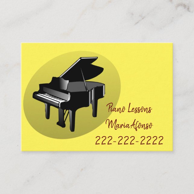 Business Cards, Piano Lessons Business Cards (Front)