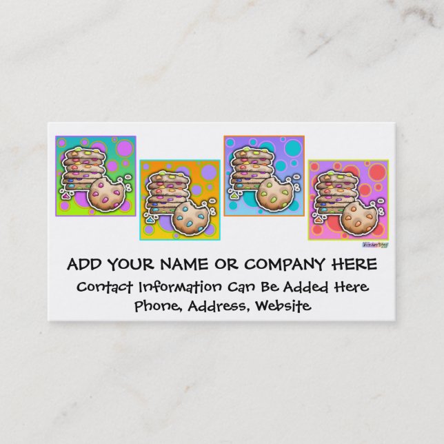 BUSINESS CARDS - Pop Art Cookies (Front)