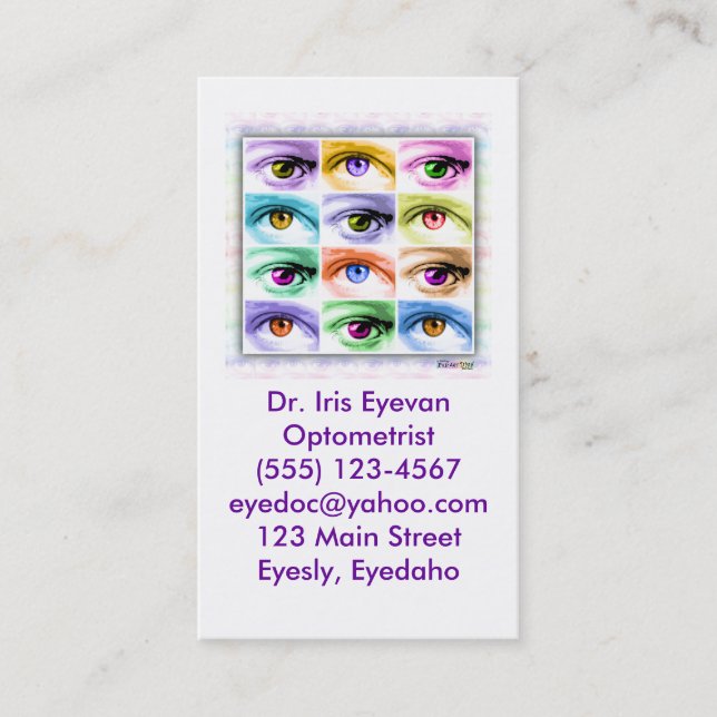 Business Cards - Pop Art Eyes, 2 (Front)