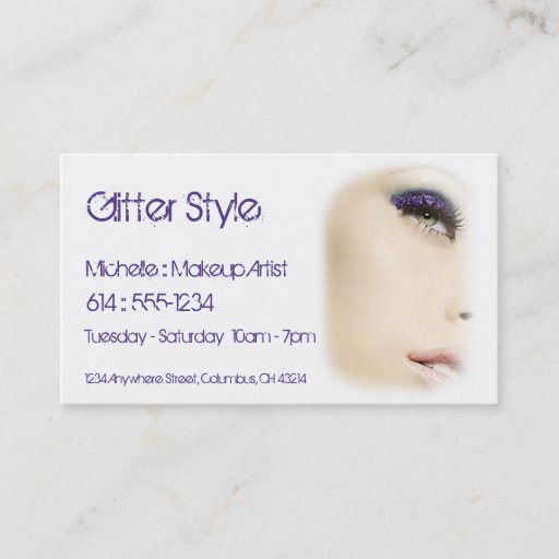 Customizable Business Cards :: Pretty Lady Eyeshadow/Makeup