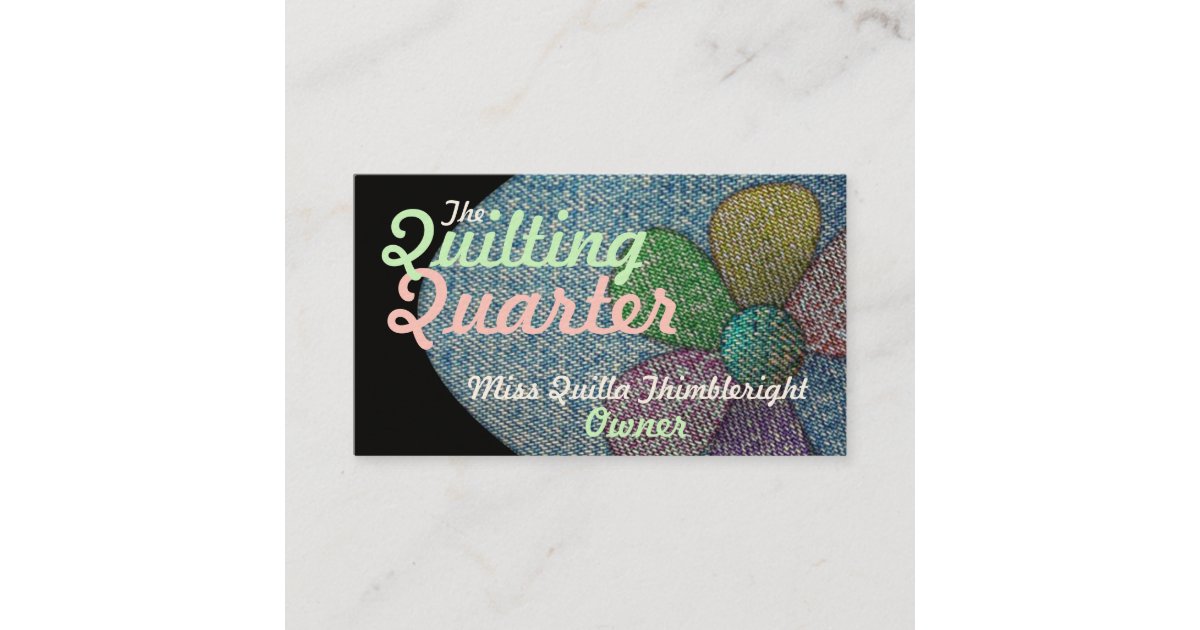 Business Cards Quilting Two Sided Customizable Zazzle