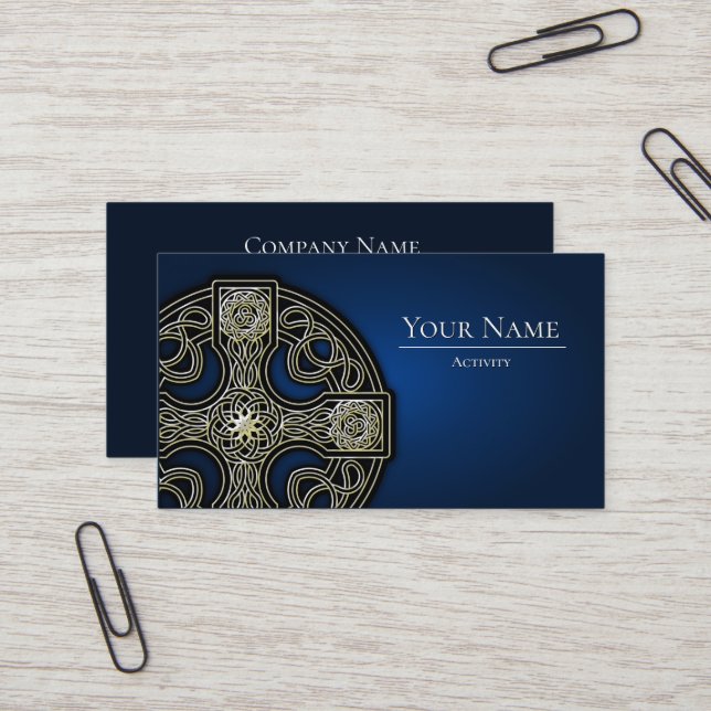 business cards red Celtic cross (Front/Back In Situ)