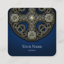 business cards red Celtic cross