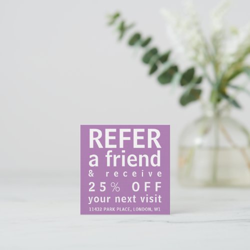 Business Cards _ Refer a Friend Purple