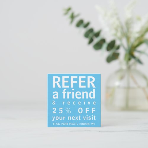 Business Cards _ Refer a Friend Sky Blue
