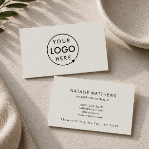 Business Cards   Simple Gray Custom Logo Card