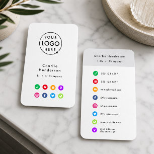 Business Cards   Social Media Contact Icons