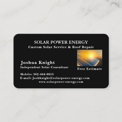 Business Cards _ Solar Sales Consultant