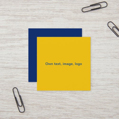 Business Cards Square uni Yellow _ Blue