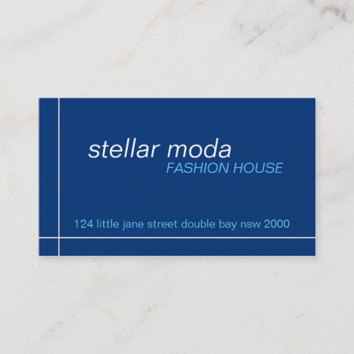 Customizable business cards > stellar moda [navy+blue]