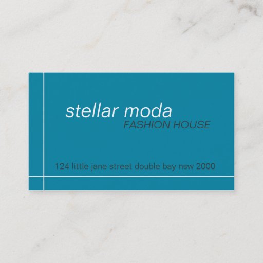 Customizable business cards > stellar moda [teal+charcoal]