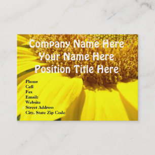 Business cards Sunflower Floral Yellow Sun Flowers