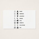 Business cards template (Back)