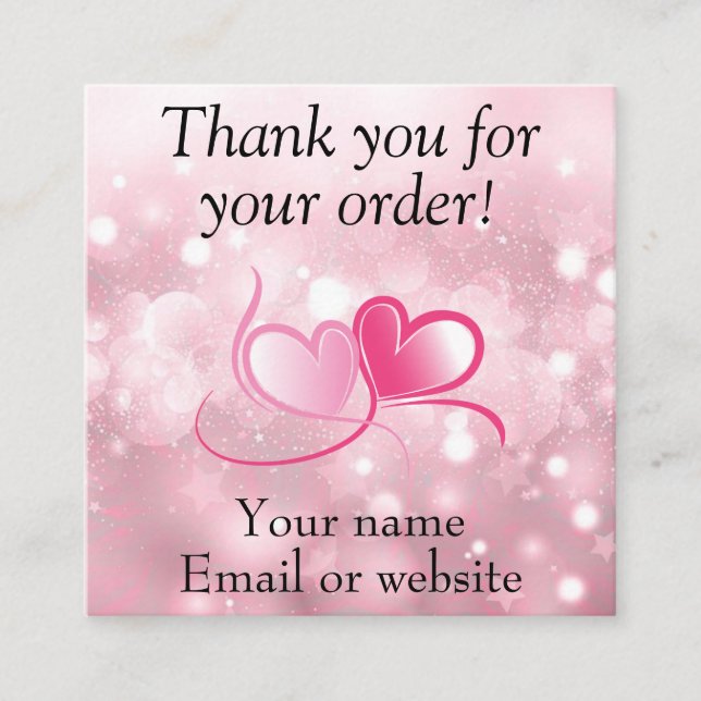 Business cards thank you for your order (Front)