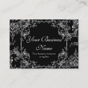 Business Cards - Toile Damask Swirl Floral Baroque