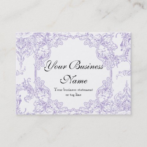 Business Cards _ Toile Damask Swirl Floral Baroque