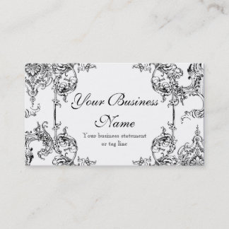 Business Cards - Toile Damask Swirl Floral Baroque