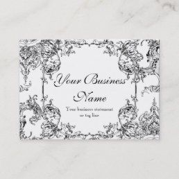 Business Cards - Toile Damask Swirl Floral Baroque