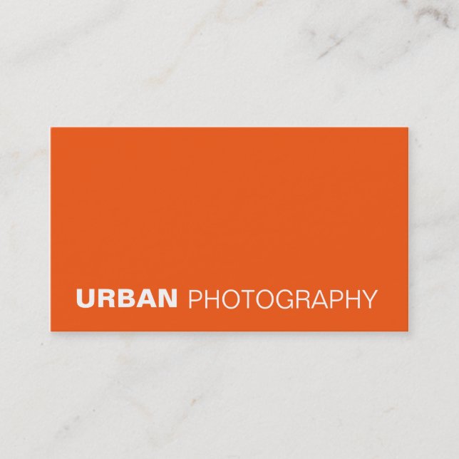 business cards > urban photography  [orange] (Front)