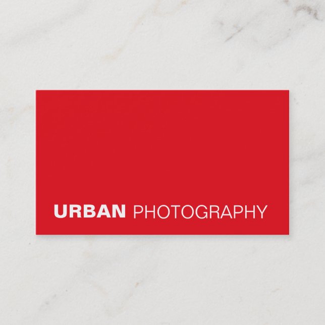 business cards > urban photography  [red] (Front)