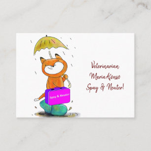 Business Cards, Veterinarian Cats & Dogs Neuter Business Card