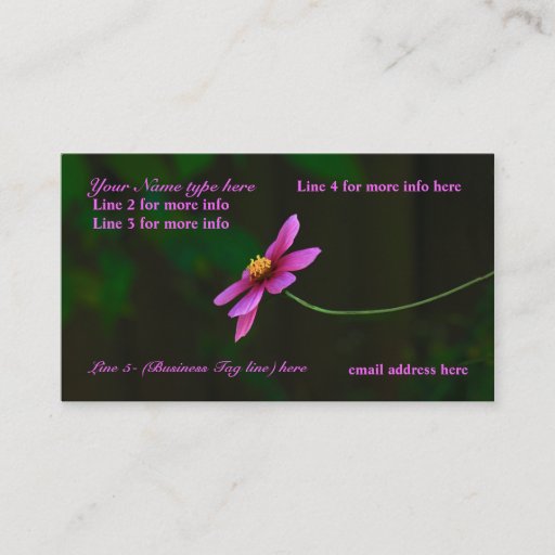 Customizable Business Cards: w/a touch of Nature